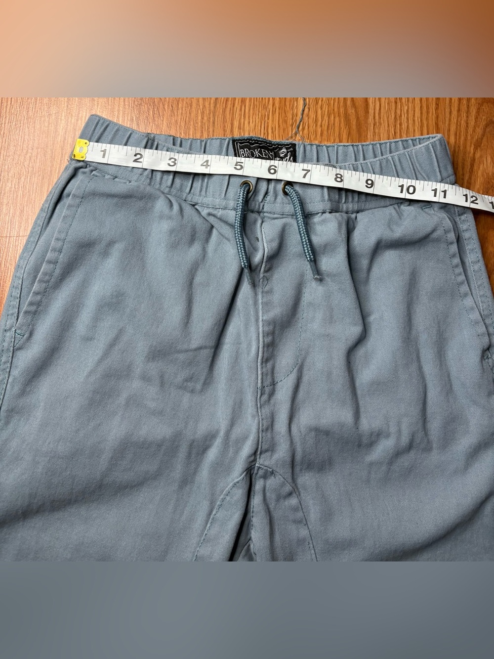 Kids Broken Threads Light Blue Jogger Pants with Drawstring Waist - Picture 5 of 6